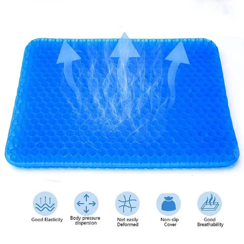 Gel Orthopedic Seat Cushion for Office Chair, Wheelchair, or Home Rubber Cushion for Back Pain