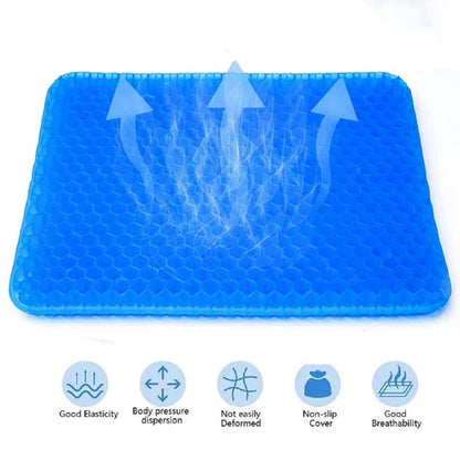Gel Orthopedic Seat Cushion for Office Chair, Wheelchair, or Home Rubber Cushion for Back Pain