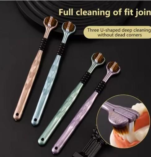 3 Sided Tooth Brush Pack of 2